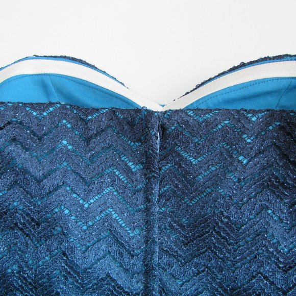 Mermaid Prom Sparkly Ombre Strapless Dress Juniors 5 - Picture 6 of 13